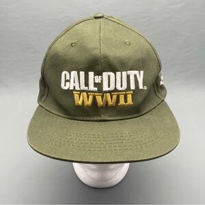 Call of Duty WWII Hat Cap Snap Back Promo Green Adjustable One Size Fits All